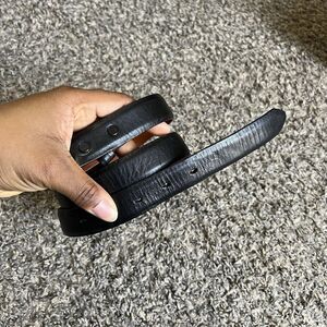 ROBERT LEE MORRIS RLM Black Italian Leather Belt Strap Size M (31-35”) Waist